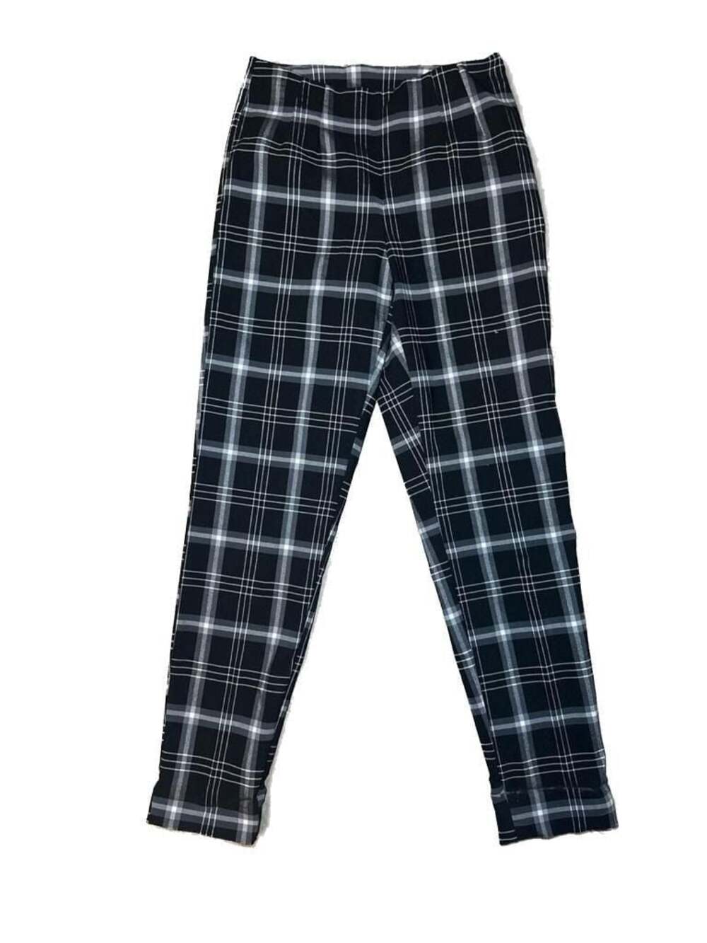 Time And Tru‎ Pants Womens Size 12 Black White Gray Stretch Partial New Tag